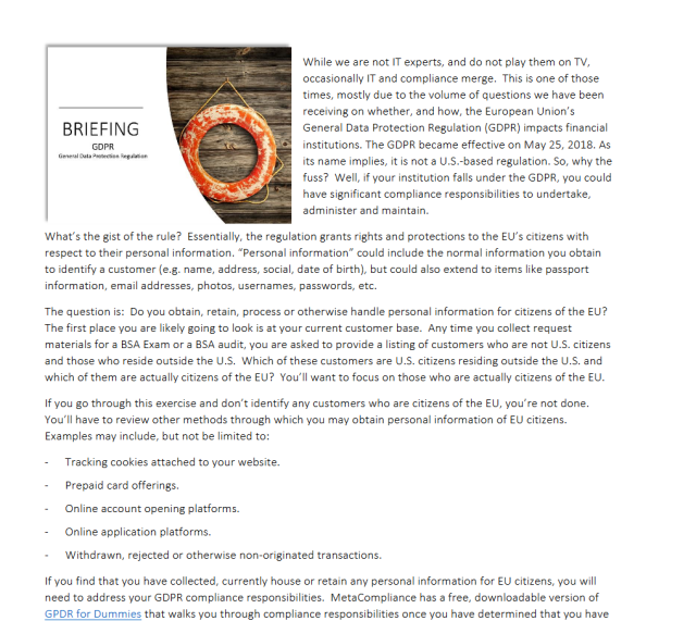 Download GDPR Briefing